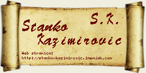 Stanko Kazimirović vizit kartica